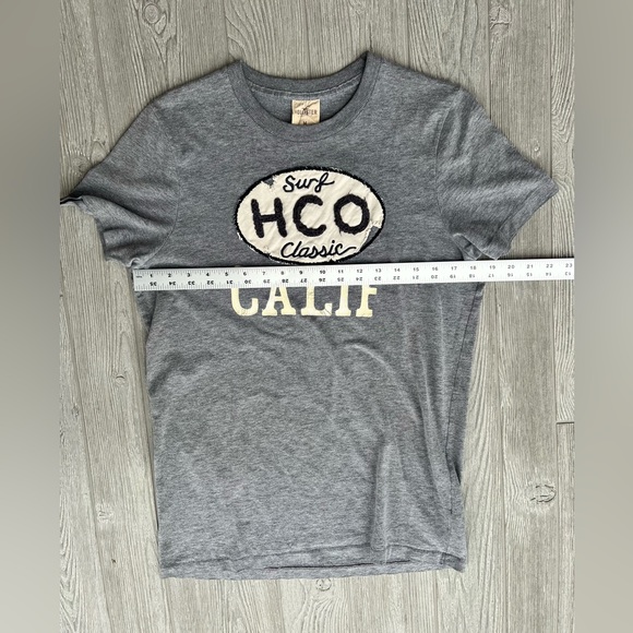 Hollister Y2K Surf Classic HCO Calif Gray Short Sleeve Shirt Size Medium - Picture 6 of 7
